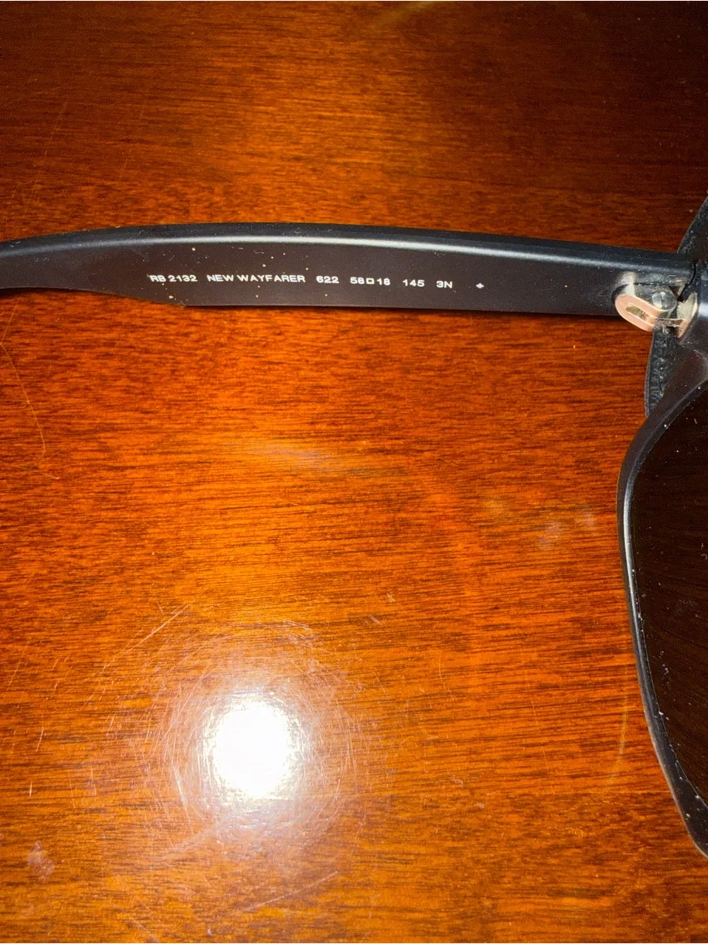 Ray-Ban Wayfarer Sunglasses — Matte Black Frame with Dark Green Lenses